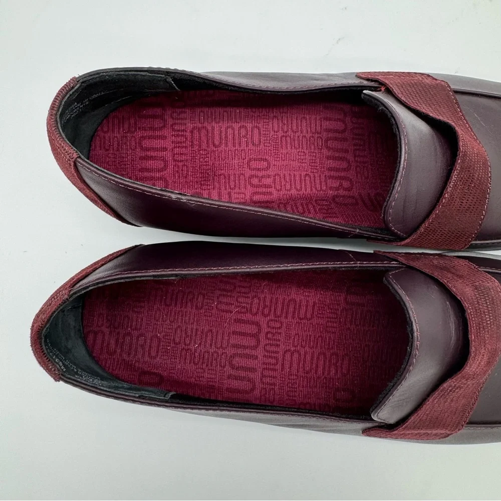 Munro Geena Wine Purple Leather Loafer Size 8 M - Picture 8 of 11
